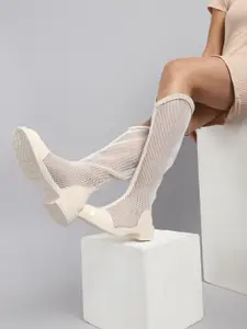 Truffle Collection Women Casual Block-Heeled  Winter Boots