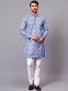 Yugnik Men Floral Regular Kurta with Pyjamas