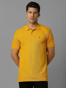 Louis Philippe Jeans Men Polo Collar Raw Edge Slim Fit T-shirt