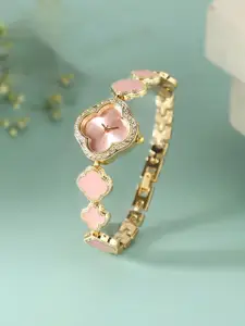 HAUTE SAUCE by  Campus Sutra HAUTE SAUCE by Campus Sutra Women Embellished Dial & Stainless Steel Bracelet Style Straps Analogue Watch