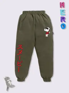 YK X Minute Mirth Boys Peanuts Printed Pure Cotton Joggers