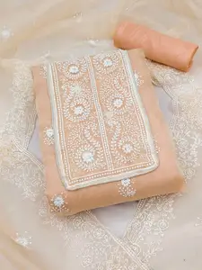 Maroosh Embroidered Organza Unstitched Dress Material