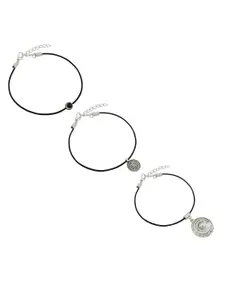 HIGH TRENDZ Women Set of 3 Anklets
