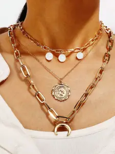 DressBerry Set Of 2 Beaded Layered Necklace