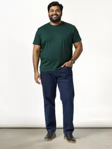 The Pant Project Men Authentic Blue Relaxed Fit Plus-Size Stretchable Cotton Jeans