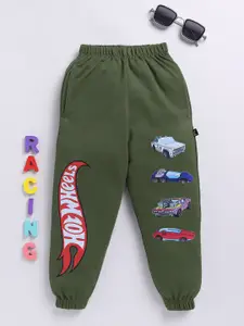 YK X Minute Mirth Boys Hot Wheels Printed Mid-Rise Joggers