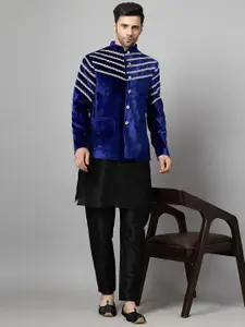 Utsav Fashion Men High Slit Kurta with Trousers