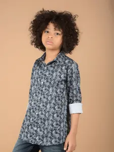 Crimsoune Club Boys Premium Slim Fit Opaque Printed Casual Shirt