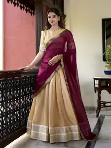 LOOKNBOOK ART Ready to Wear Lehenga & Unstitched Blouse With Dupatta