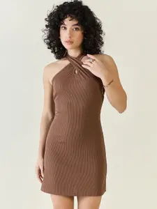 aayu Halter Neck Bodycon Dress