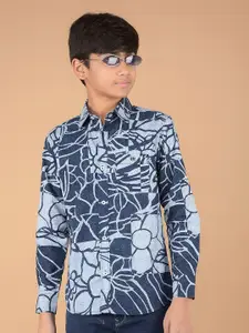 Crimsoune Club Boys Premium Slim Fit Opaque Printed Casual Shirt