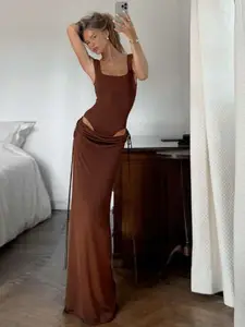 MIAKEE Sleeveless Bodysuit With Skirt Co-Ords