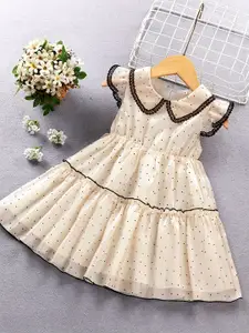 BAESD Print Bell Sleeve Peplum Dress