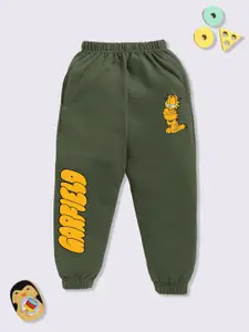 YK X Minute Mirth Boys Garfield Printed Mid-Rise Joggers