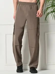 FITINC Men Relaxed Fit Mid Rise Cargo Trousers