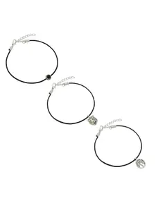 HIGH TRENDZ Women Set of 3 Anklets