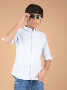 Crimsoune Club Boys Premium Slim Fit Opaque Striped Casual Shirt