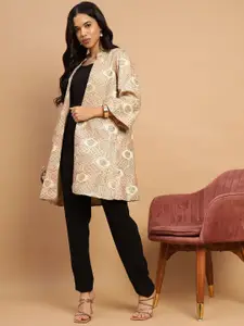 Sands of India Women Printed Party Embroidered Ethnic Shrug