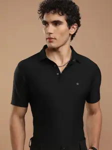 HIGHLANDER Men Polo Collar Slim Fit T-shirt