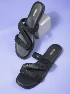 Bata Women Textured Open Toe Flats