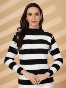Clora Creation Women Striped Woollen Pullover