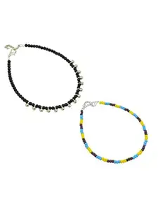 HIGH TRENDZ Women Set of 2 Anklets