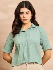 all about you Women Modern Opaque Striped Casual Shirt