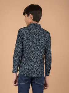 Crimsoune Club Boys Premium Slim Fit Opaque Printed Casual Shirt