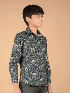 Crimsoune Club Boys Premium Slim Fit Opaque Printed Casual Shirt