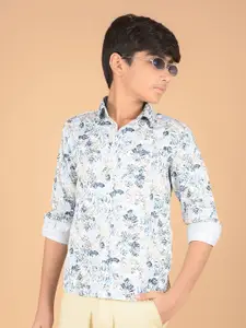 Crimsoune Club Boys Premium Slim Fit Opaque Printed Casual Shirt