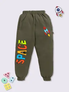 YK X Minute Mirth Boys Graphic Printed Pure Cotton Joggers
