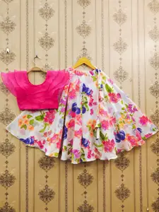 JOVK DESIGN Girls Dyed Ready to Wear Lehenga &