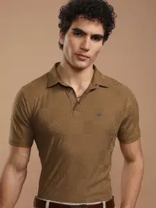 HIGHLANDER Men Printed Polo Collar T-shirt