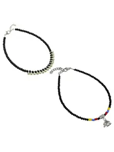 HIGH TRENDZ Women Set of 2 Anklets