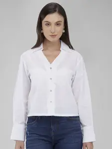 IZEL Women Cotton Solid  Casual Shirt