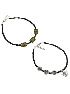 HIGH TRENDZ Women Set of 2 Anklets