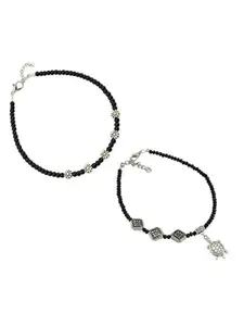 HIGH TRENDZ Women Set of 2 Anklets