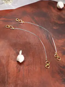 Rubans Dual Gold & Silver-Plated Invisible Ear Kan Chain for Earring Support
