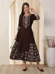 Anouk Floral Print Maxi Midi Dress