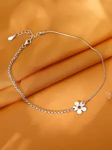 GIVA 925 Sterling Silver Rhodium-Plated Anklet