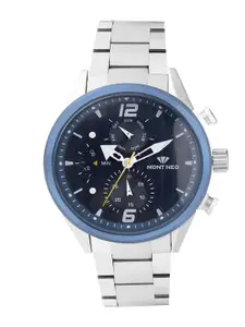 MONT NEO Men Patterned Dial & Bracelet Style Straps Analogue Watch 7012C-M1505