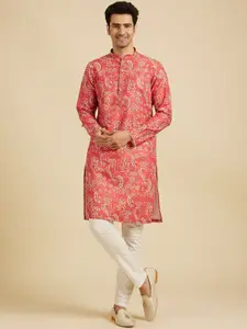 Manyavar Men Geometric Printed Sequinned Kurta