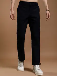 HIGHLANDER Men Overdyed Ribstop Dobby Straight Fit Cargo Pant