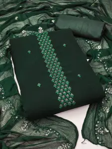 APNISHA Embroidered Silk Georgette Unstitched Dress Material