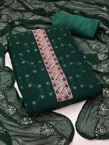 APNISHA Geometric Embroidered Sequinned Silk Georgette Unstitched Dress Material