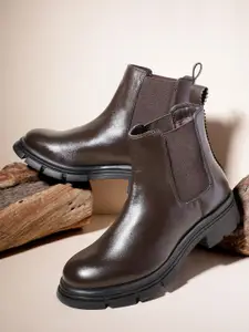 The Roadster Lifestyle Co. Women Mid-Top Block Heel Chelsea Boots