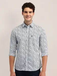 U.S. Polo Assn. Men Tailored Fit Floral Opaque Printed Formal Shirt