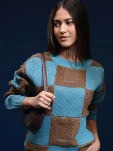 Tokyo Talkies Women Colourblocked Pullover Sweaters