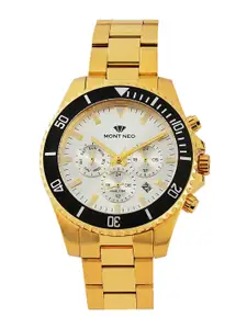 MONT NEO Men Skeleton Dial & Bracelet Style Straps Analogue Watch 3508M-M2203