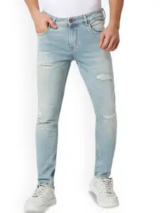 SPYKAR Men Slim Fit Highly Distressed Heavy Fade Jeans